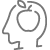 head with apple icon