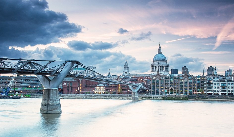 Image shows London skyline.